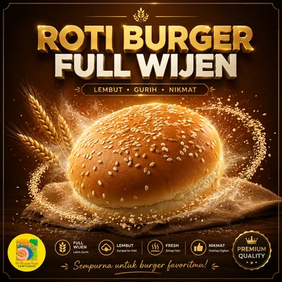 Roti Burger Full Wijen